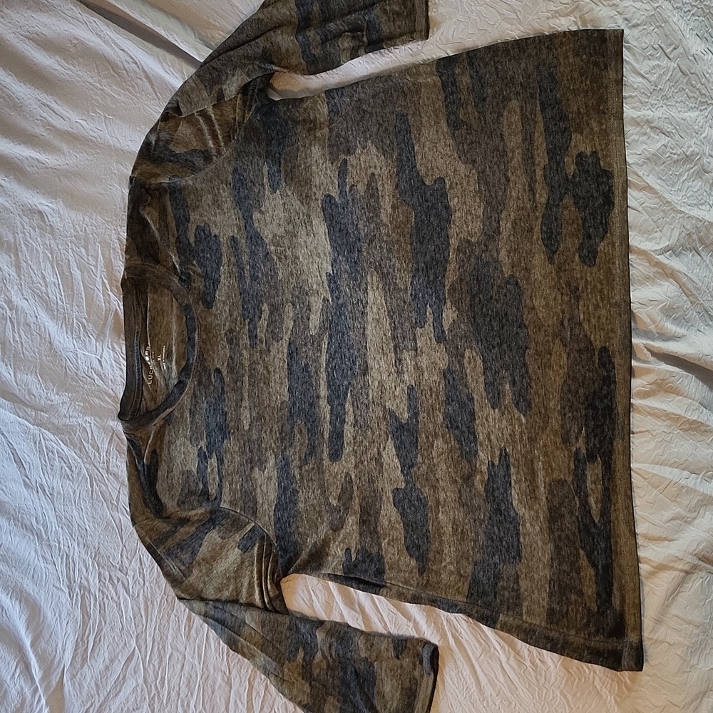 Lucky Brand Camouflage Long Sleeve Tee